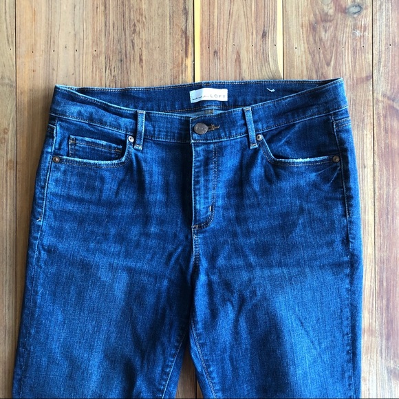 LOFT Medium Wash Skinny Crop Denim Jeans - Picture 2 of 5